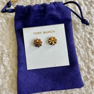 Tory Burch Floral Tortoise Stud Earring